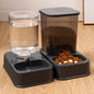 Automatic Cat and Dog Feeder with Drinker - Pet Food Bowl and Drinker Set,Smart Portion Control for Cat and Dog,Without Battery