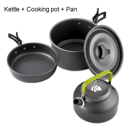 Camping Cooking Set Outdoor Aluminum Lightweight Equipment Camping