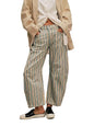New Spring and Autumn Women's Loose Denim Flower Print Denim Pants Wide-leg Pants
