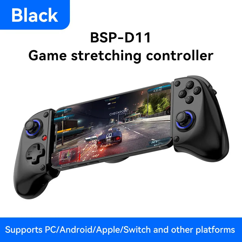 Mobile Phone Stretching Game Controller Wireless BT Game Controller Mobile Gaming Controller for Switch/PC/Android/iOS/Xbox
