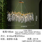 DecorBites™ Golden Crystal Tree Ceiling Chandelier, Luxury Aluminum Art Fixture