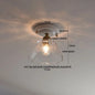DecorBites™ LED Canopy Ceiling Light Glass Copper Luminaria De Teto