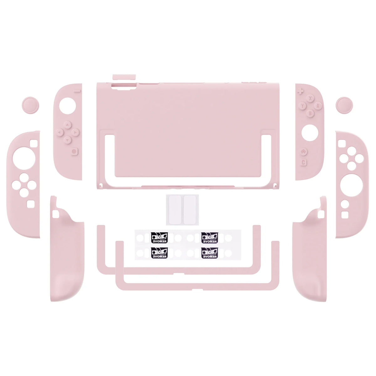 PlayVital Solid Color Protective Case for Nintendo Switch 2, Anti-Scratches Hard Shell Dockable Grip Cover with  Foldable Stand