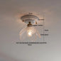 DecorBites™ LED Canopy Ceiling Light Glass Copper Luminaria De Teto