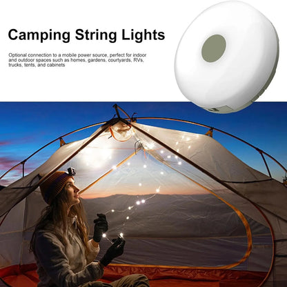 Camping String Lights 2 in1 Outdoor Waterproof Portable Stowable