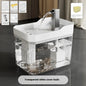 Automatic Feeder Dog Cat Food Bowl with Water Fountain Large Capacity
