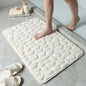 Cobblestone Embossed Bath Mat Non-slip Carpets Water Absorption Washable Bathtub Floor Rug Shower Doormat Bathroom Decor