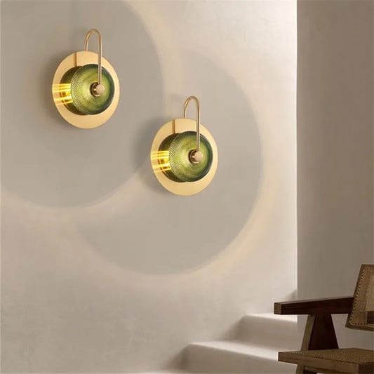 DecorBites™ Glass Led Metal Wall Art Light | Nordic Minimalist & Vintage Decor for Living Room