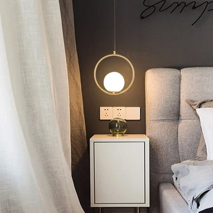 DecorBites™ Glass Pendant Lights: Modern Bedroom Bedside Chandeliers for Home Indoor Decor
