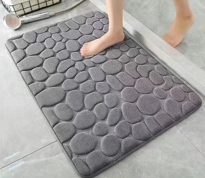 40x60cm/50x80cm Bath Rugs Mat Non Slip Cobblestone Embossed Carpets