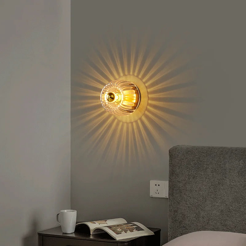DecorBites™ LED Chandelier: Glass Wall Sconce for Restaurant, Bar, Living Room - Ceiling Lamp