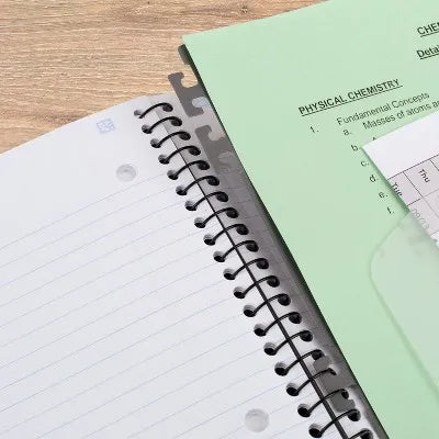 1 Subject College Ruled Advance Spiral Notebook with Pocket Dividers (Colors May Vary): Lined Paper, 8.5X11, 100 Multipack Essen