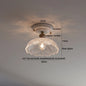 DecorBites™ LED Canopy Ceiling Light Glass Copper Luminaria De Teto