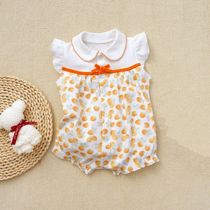 3-18 Month Baby Summer Clothes Rompers Girls Overalls Short Sleeve