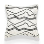 DecorBites™ Lambswool Face Cushion Cover 45x45 Beige White Abstract Art Pillowcase