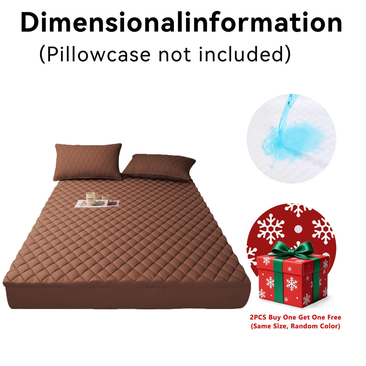 2pcs, Buy One Selected Color Get One Random Free Quilted Waterproof