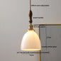 DecorBites™ Green Glass LED Pendant Lamp with Knob Switch, Copper Chandelier