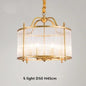 DecorBites™ Golden Copper Glass Chandelier LED Ceiling Pendant Light