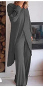 Casual Long Sleeve Tshirt Pants Set Office Lady Spring Summer Elegant
