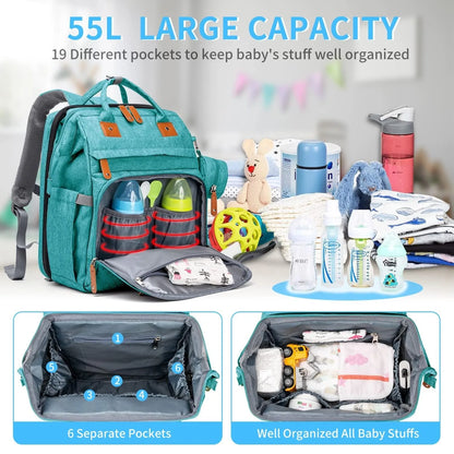 Baby Diaper Bags with Changing Station, Waterproof Large Capacity