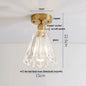 DecorBites™ Glass LED Ceiling Light for Living Room, Modern Copper Canopy, Nordic Style Fixtures