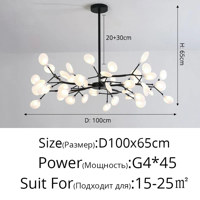 DecorBites™ LED Firefly Chandelier: Modern Nordic Ceiling Lights for Luxury Home Decor