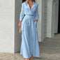 Women's Elegant Pants Sets Solid Long Sleeve Crop Shirt & High Waist Pants Two Piece Set Casual Work Suit Female V-Neck Top