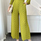 Spring New Women Handmade Pleated Pants Set Comfortable Casual Seven