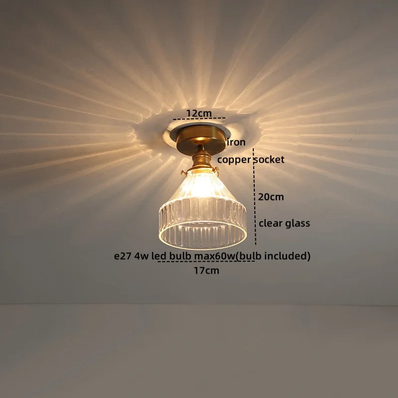 DecorBites™ Glass LED Ceiling Light for Corridor Balcony Modern Indoor Lighting
