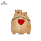 Bear Home Wooden Puzzle Personalized Custom Decor Heart Warmer