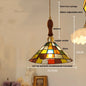 DecorBites™ Glass LED Pendant Lamp Tiffany Style Hand Stitch Dining Room Light