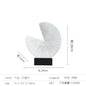 DecorBites™ Golden Ring Black and White Striped Abstract Resin Figurines Home Decor