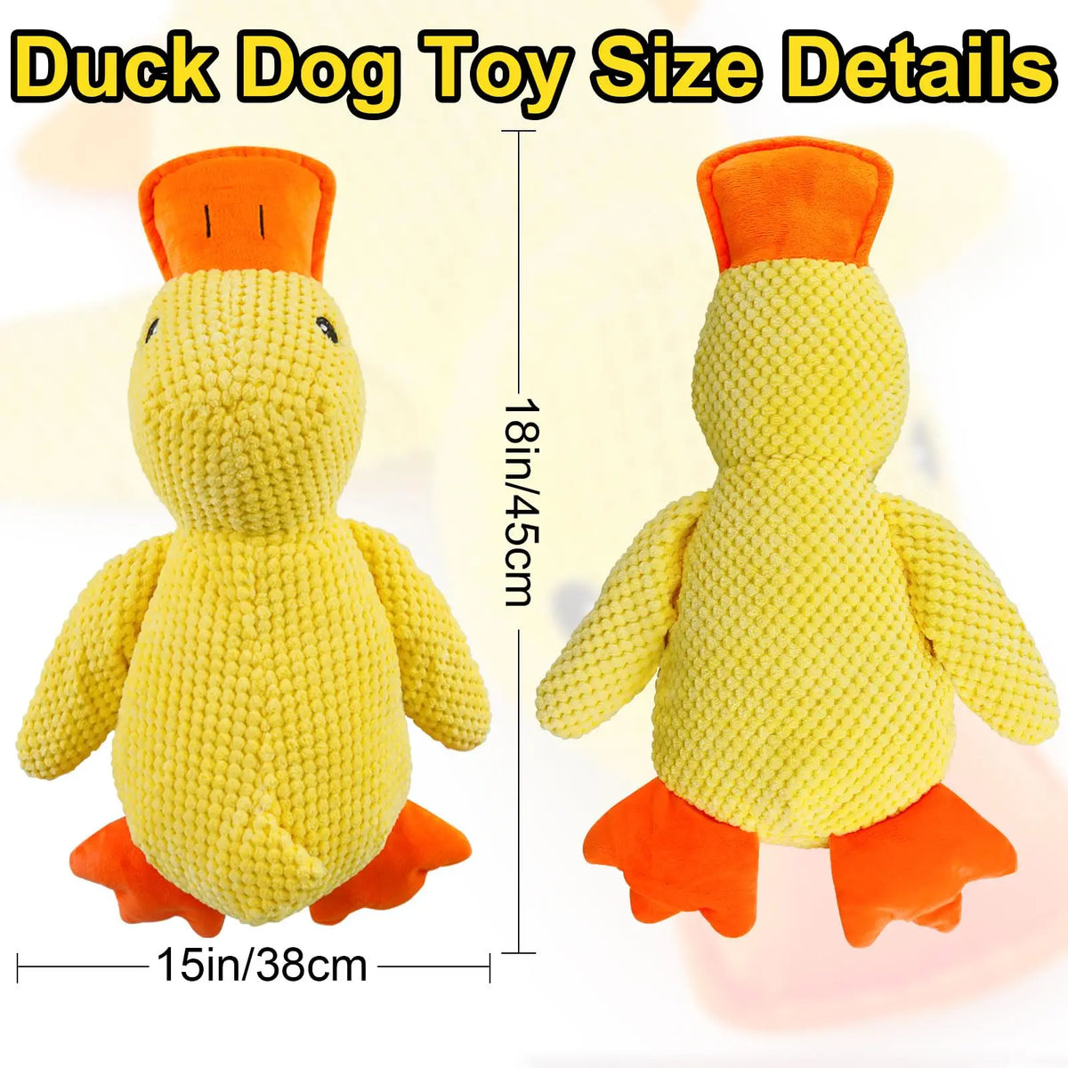 1/3pcs Yellow Duck Dog Toy Chew Resistant Interactive Pet Plush Toy with Quacking Sound For Aggressive Dog Grinding Teeth