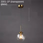 DecorBites™ Golden Ring Glass Ball Pendant Light for Kitchen Dining Room & Bedside