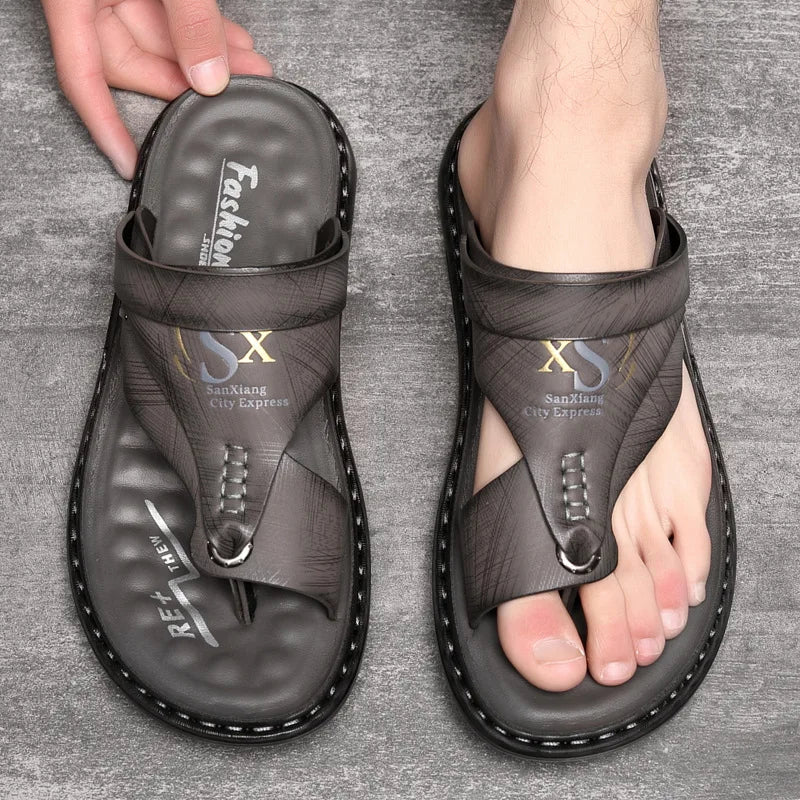 Brand Men's Sandals Summer Soft Soled Anti Slip Beach Shoes Male