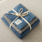 DecorBites™ Japanese Grid Printed Cotton Bedding Set in Queen/King for Cozy Sleep