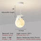 DecorBites™ Kids Room LED Chandeliers White Bear Bunny Pendant Light Glass Bedside Lamp