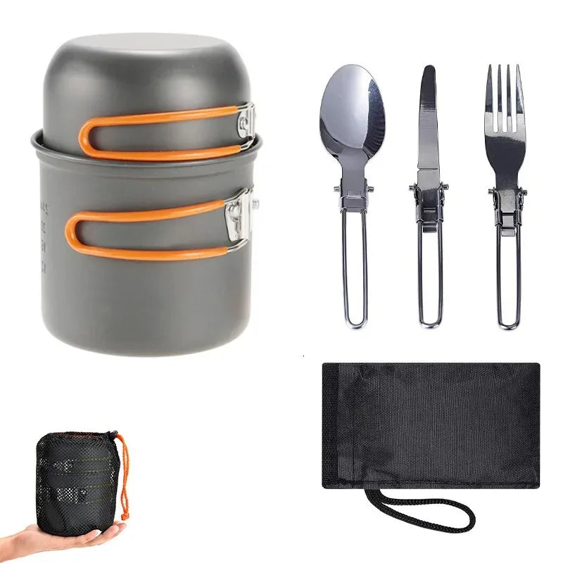 Camping Cookware Set, Outdoor Pan Set, Tourist Dishes, Melon, Kitchen