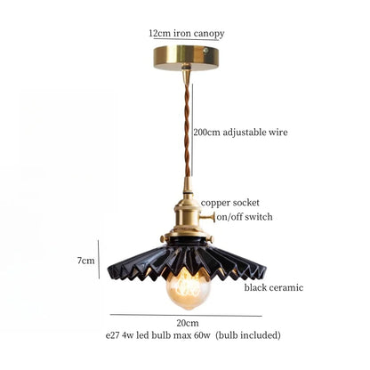 DecorBites™ Lotus Flower Ceramic LED Pendant Lampshade for Home Decor