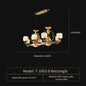 DecorBites™ Jade Zinc Alloy Chandelier for Living Room, Restaurant, Hall - Elegant Chinese Design