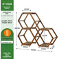 Solid Wood Plant Stand Outdoor for Multiple Plants Carbonized Wood Flower Pot Holder Heavy Duty Load Balcony Garden Home Decor