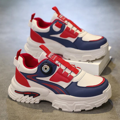 Autumn New Men's Versatile High-Top Trendy Thick-Soled Running Shoes