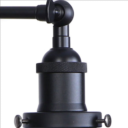 DecorBites™ Industrial Loft Swing Arm Wall Sconce Clear Glass Pull Chain Switch Bedside Lamp