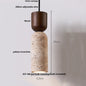 DecorBites™ LED Knob Switch Pendant Lamp Yellow Travertine Copper Wabi Sabi Hanging Lights