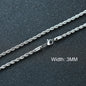 3-11mm Classic Cuban Chain Necklace for, Silver Black Gold Grey Color