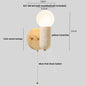 DecorBites™ Japanese Style LED Wall Lamp with Pull Chain and White Glass