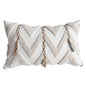 DecorBites™ Lace Tassel Cushion Tufted Sofa Pillowcase for Office Chair Pad