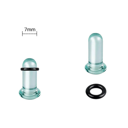 2pcs Glass Ear Gauges Stretching Kit Short Taper Expander 1.6-16mm
