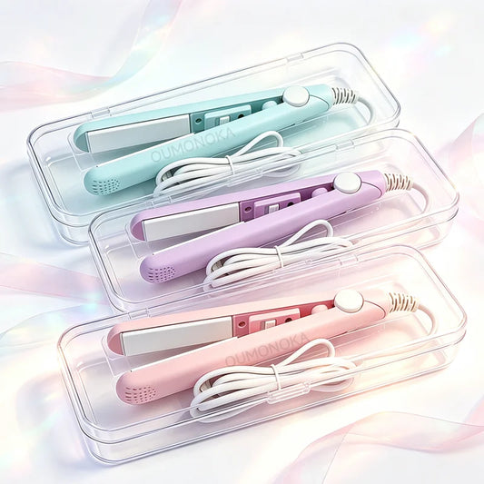 New Curling Iron Mini Hair Straightener Iron Ceramic Straightening Styling Tools Hair Curler Flat Iron Beard Straightener
