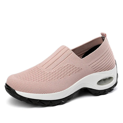 Breathable Mesh Slip-On Sports Shoes Comfortable Thick Bottom
